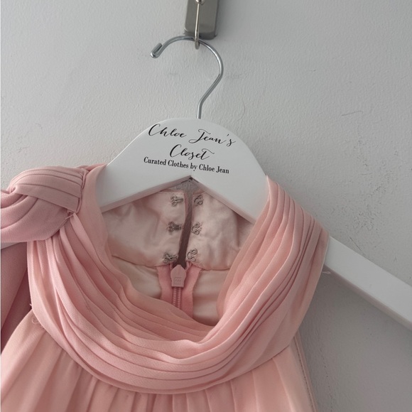 MAC DUGGAL Pink High Neck Chiffon Gown 10 - Picture 5 of 11